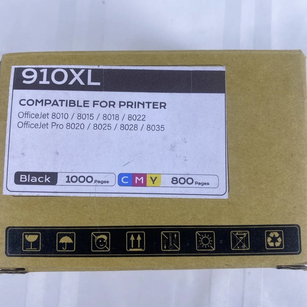 910XL Ink Cartridges 4 Pack for HP Replacement Office Jet 8010/8015/8018/8022